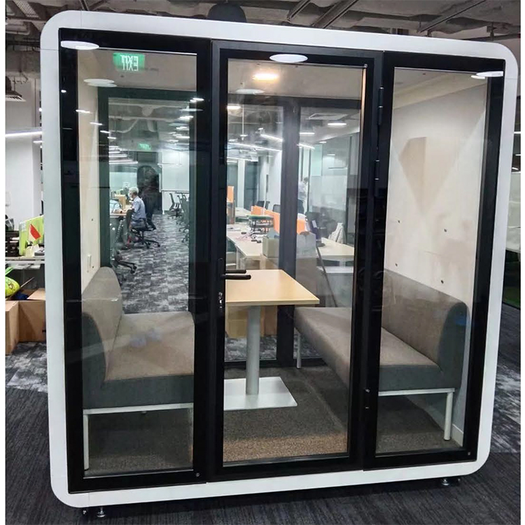 Transparent Glass Silent Cabin Office Soundproof Room Movable Conference Cabin