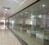 Single glass partition louvers in aluminum alloy with double panoramic spacing