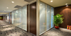 Green Business Space with Double Glass Partitions And Office Partitions